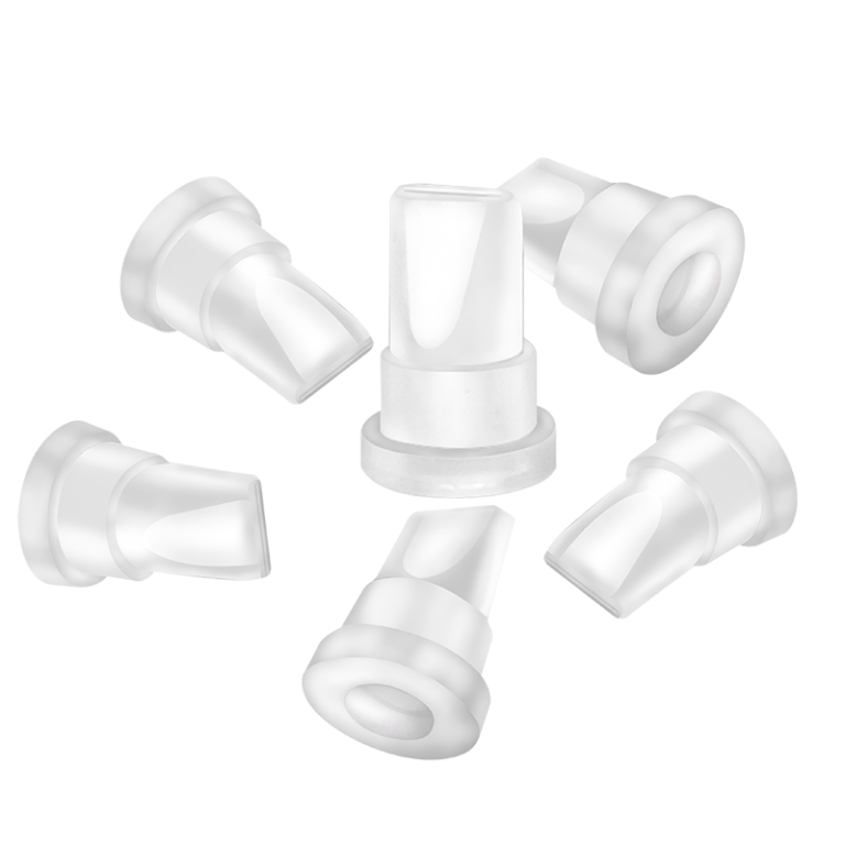 alt="シリコン・ダックビル弁断面図"