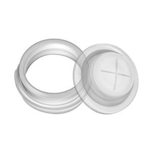 alt="Diagram, ki ponazarja načelo delovanja silikonskega ventila s prečnimi režami s puščicami, ki prikazujejo tlak in pretok."