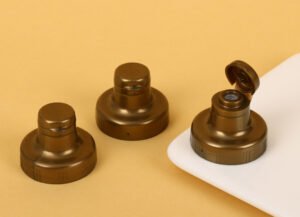 "38-400 flip top caps with secure sealing design"