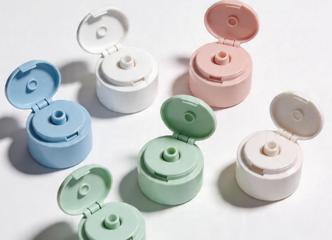 "toothpaste packaging with flat top cap"