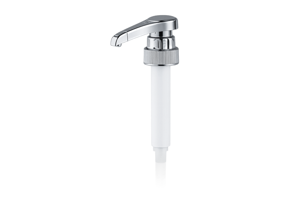 Coffee Syrup Pump with Multiple Bottle Neck Size Options