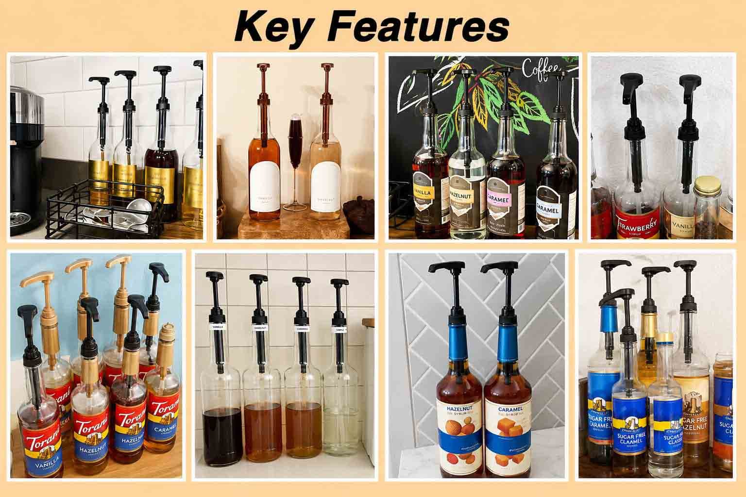 Commercial Syrup Dispenser Pump for Coffee Shops and Restaurants