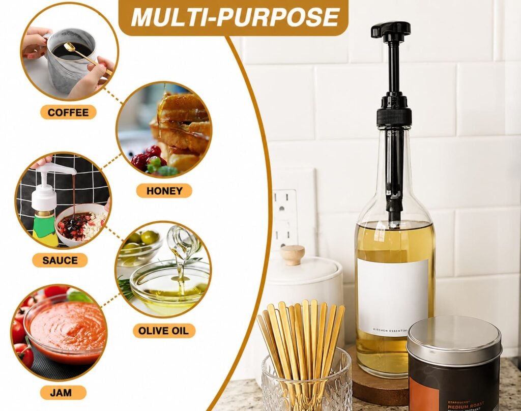 Pump Dispenser for Syrup with Different Bottle Neck Sizes