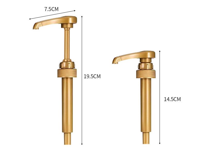 Custom Vanilla Syrup Bottle Pump with Different Dispensing Volumes