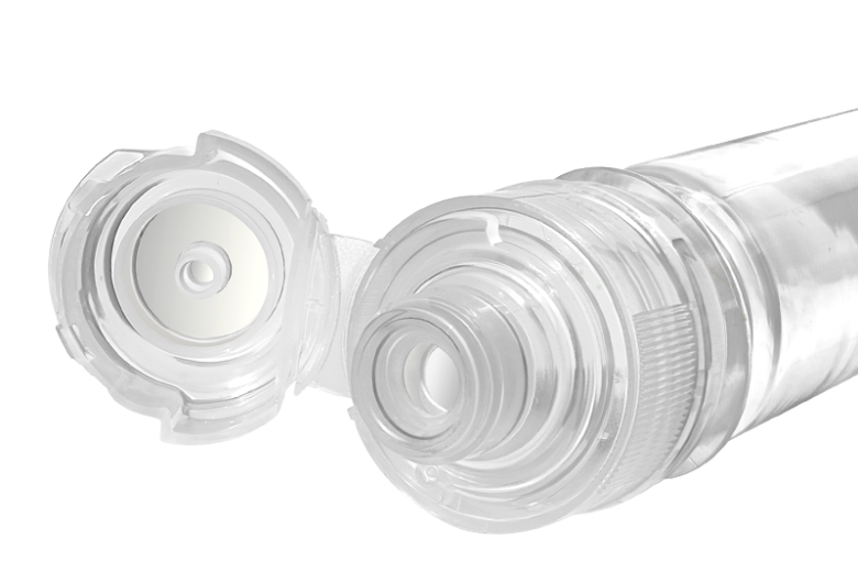 "flip top cap with silicone dispensing valve"