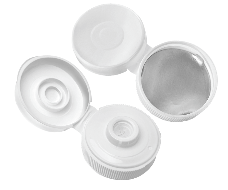 Flip-Top-Flaschenverschlüsse auf 4-Unzen-Plastikflaschen