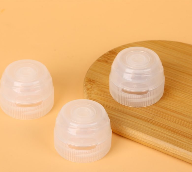 38 400 Flip Top Cap with silicone valve for juice bottle