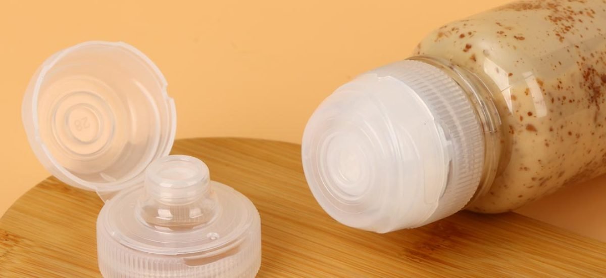 38 400 Flip Top Cap with silicone valve for juice bottle
