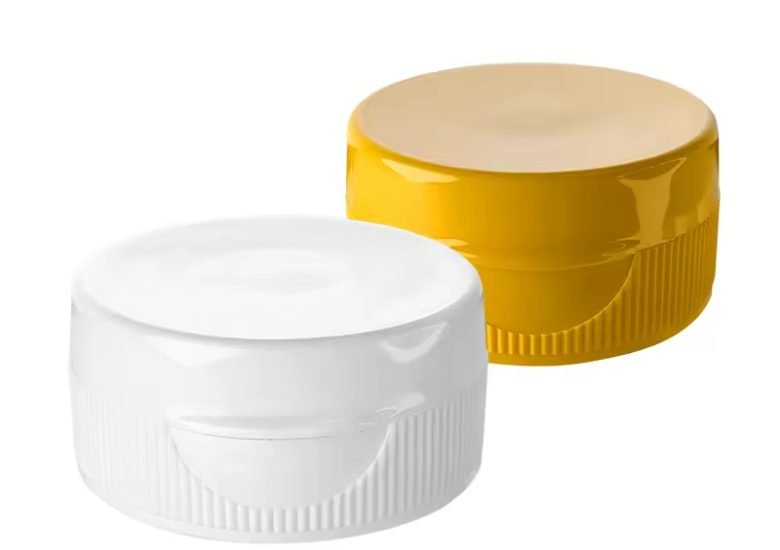 flip-top-cap-with-silicone-valve-04 Flip Top Cap with Silicone Valve for sauces, skincare, household, 28 400 bottle caps, cross-slit valve insert