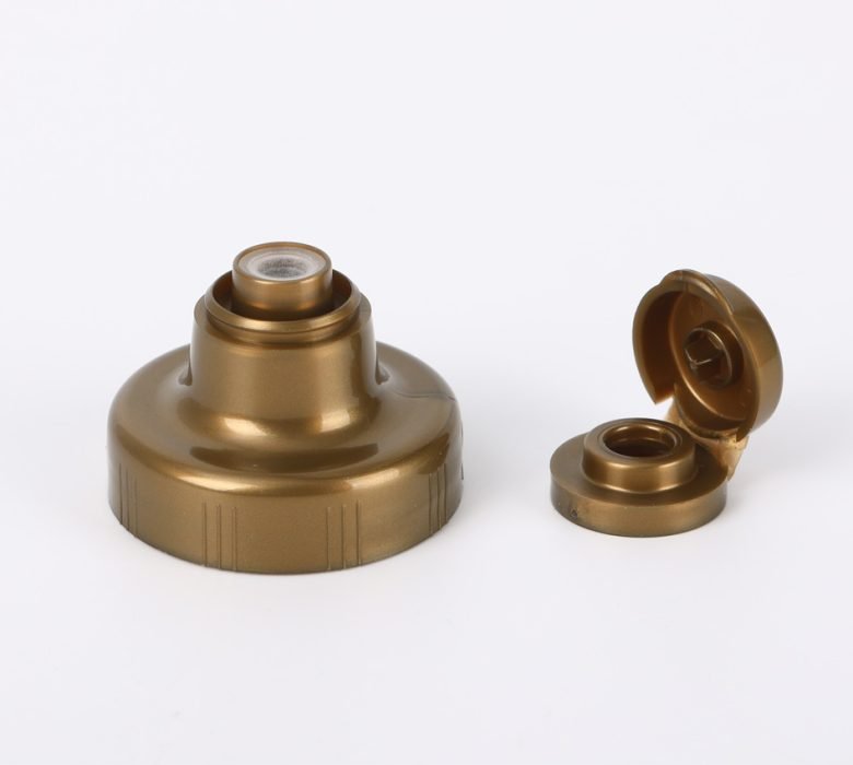 Plastic bottle flip top cap leak test sample